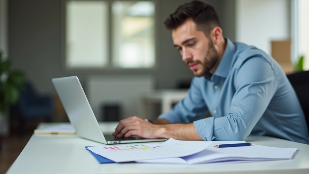 Pessoa a trabalhar concentrada na secretária durante um bloco de tempo, com planeador visível mostrando o agendamento