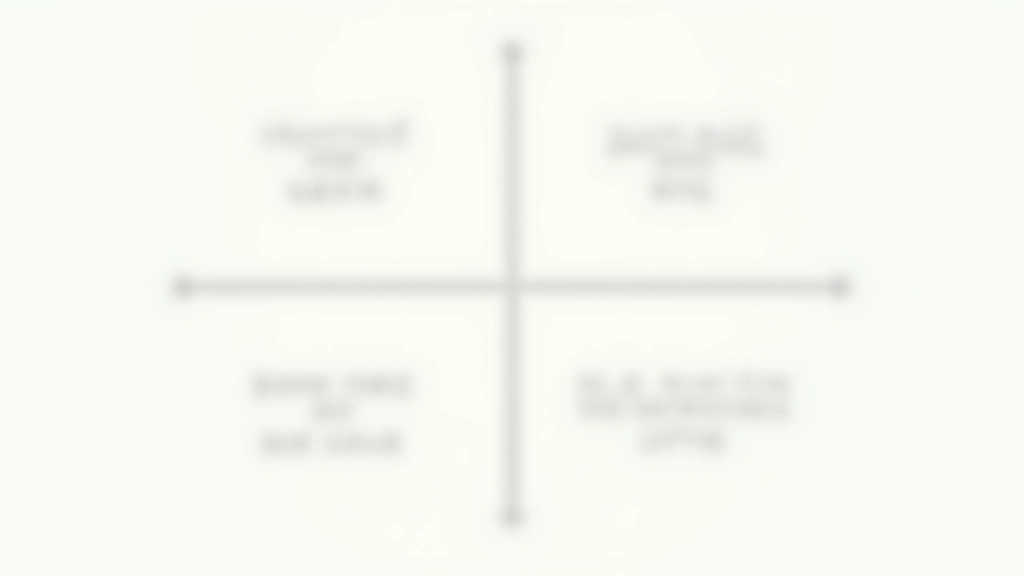 Diagrama visual da Matriz de Eisenhower com quadrantes para tarefas urgentes e importantes